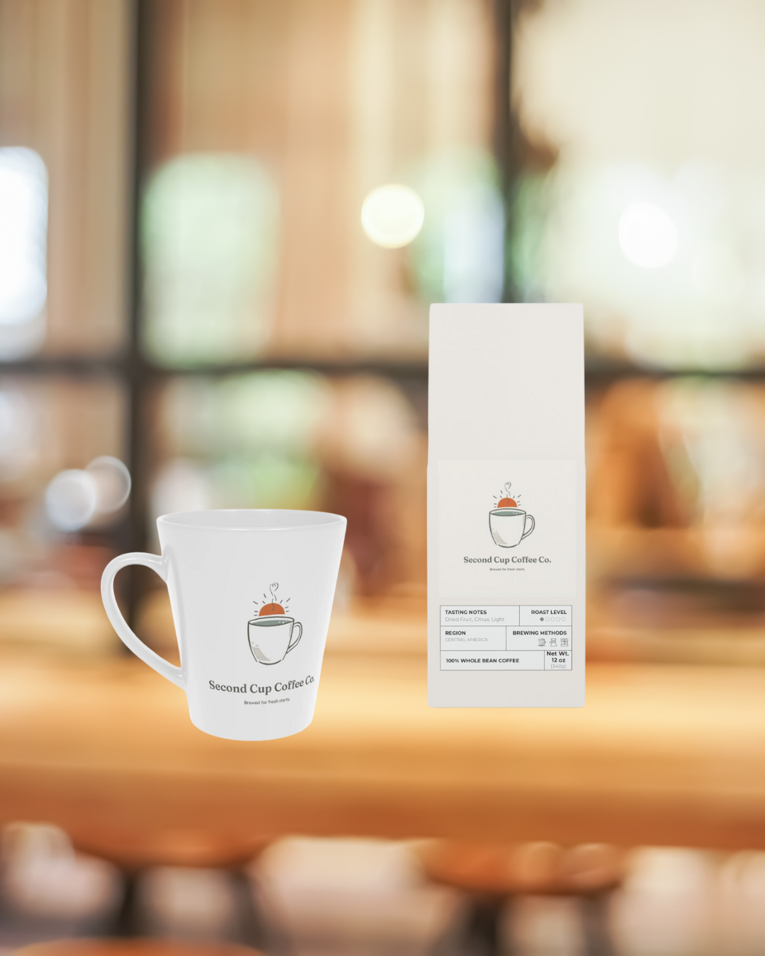 Daybreak Roast (Light Roast) and Latte Mug Bundle