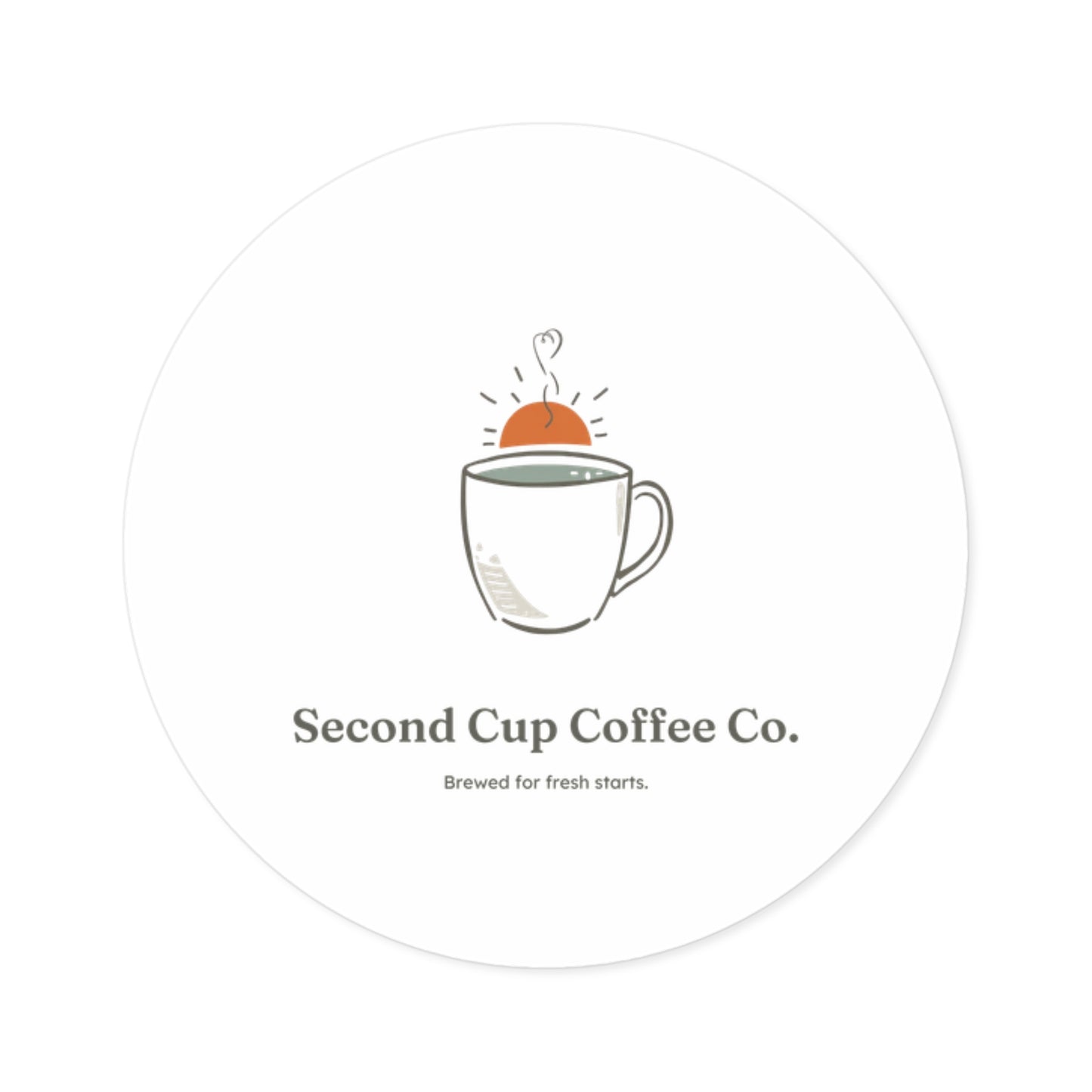 Round Sticker — Second Cup Coffee Co. Logo (Indoor/Outdoor)